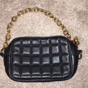 BCBGMaxAzria Quilted Black Leather Bag